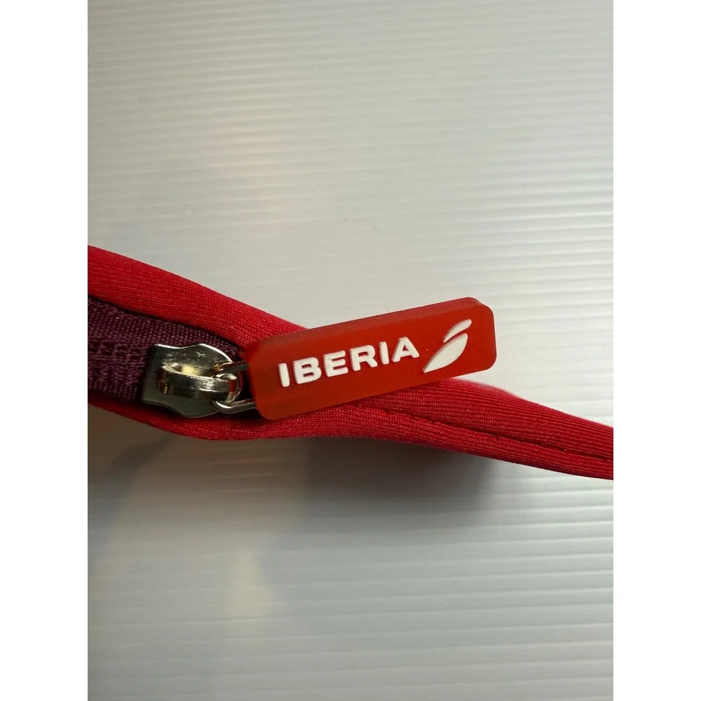 Iberia Turista Premium Red empty Neoprene‎ Pouch Case Bag Small